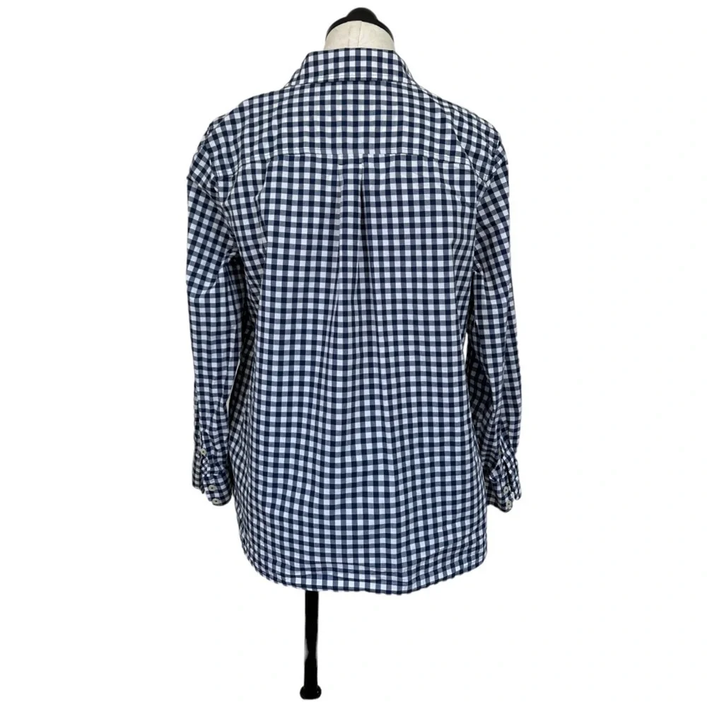 Talbots Women's Check Plaid Gingham Button Down Shirt Long Sleeve Size 1X - Picture 6 of 13